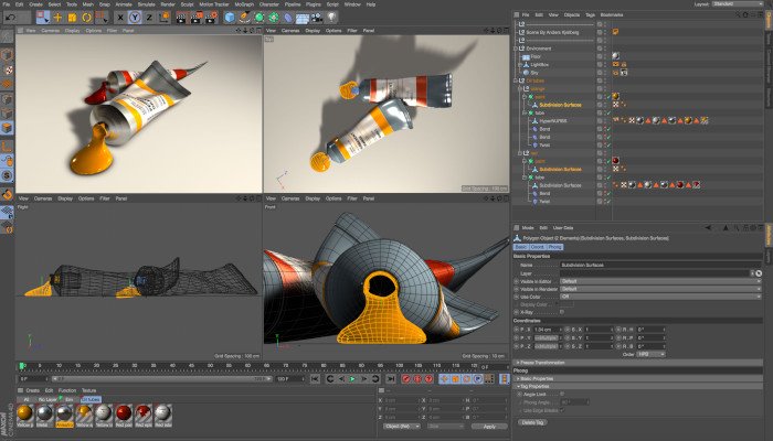 cinema 4d professional 3d software