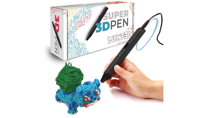 Blue 3D Pen for Kids Upgrade 3D Printing Pen 3D Doodler Pen 3D Drawing Pen Stylo 3D Printer Pen Creative 3D Writing Pen Fun Toys Gift for Kids Include 12 Colors PLA Filament Refills with Charger 