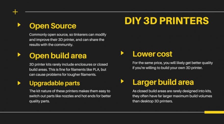 advantages of diy 3d printers