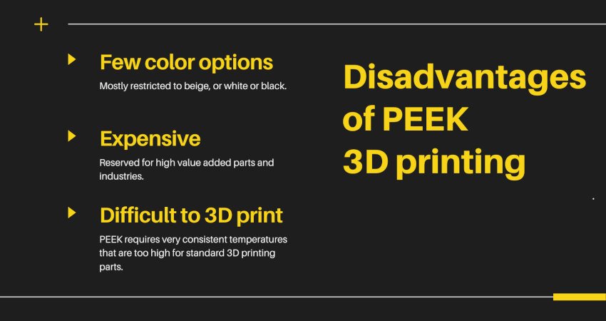 disadvantages of peek 3d printing