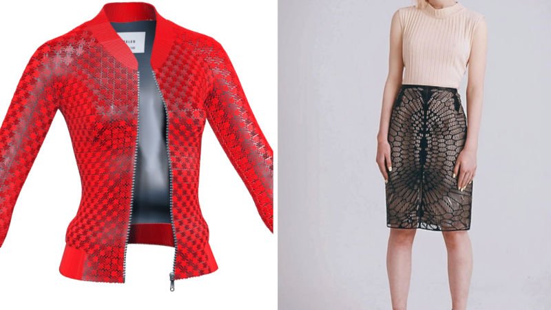 3d printed garments jackets and skirts