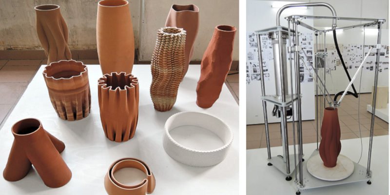 ceramic 3d printed vases by oliver van herpt