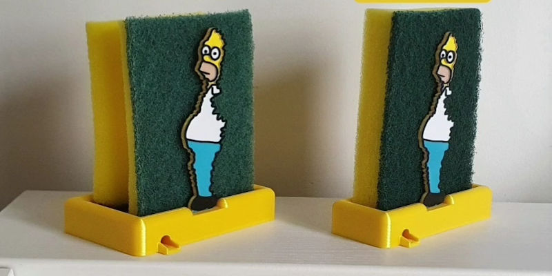 Cool 3D Printed Home Décor Homer Simpson Sponge Holder Meme