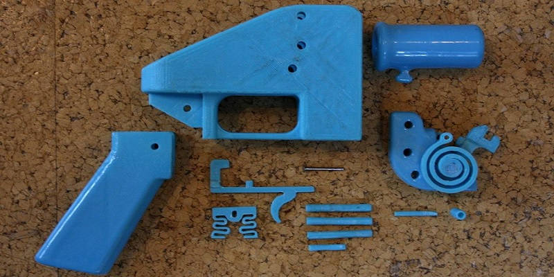 A dssasembled "Liberator" 3D Printed gun.