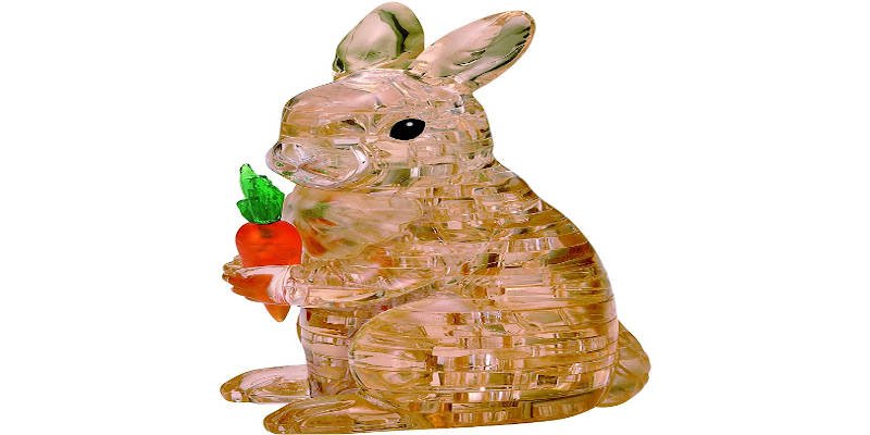 3D Animal rabbit crystal puzzle