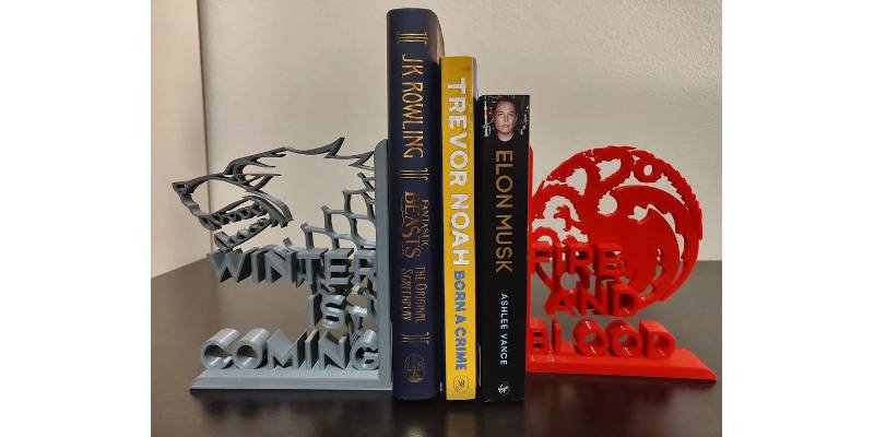 Best 3D Printed Gifts Game of Thrones Bookends