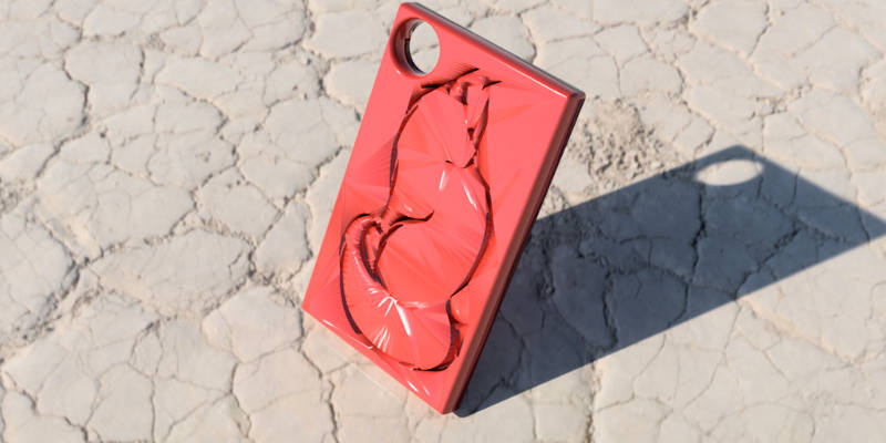 3D Printed Keychain Cat