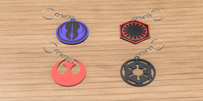 star wars 3d printed keychains