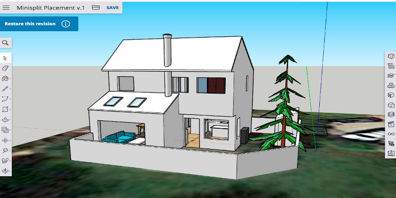 3D App Sketchup House Model
