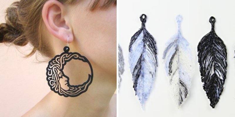 3d pen art jewelry earrings