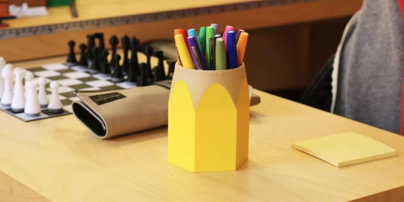 Pencil Top Holder Wood