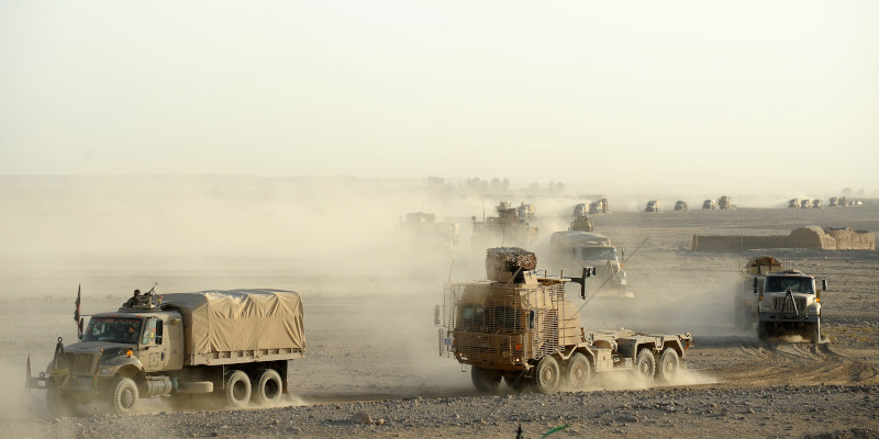 A British combat logistics patrol in Afghanistan
