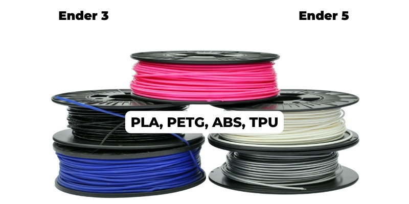 Ender 3 vs Ender 5 filament compatibility