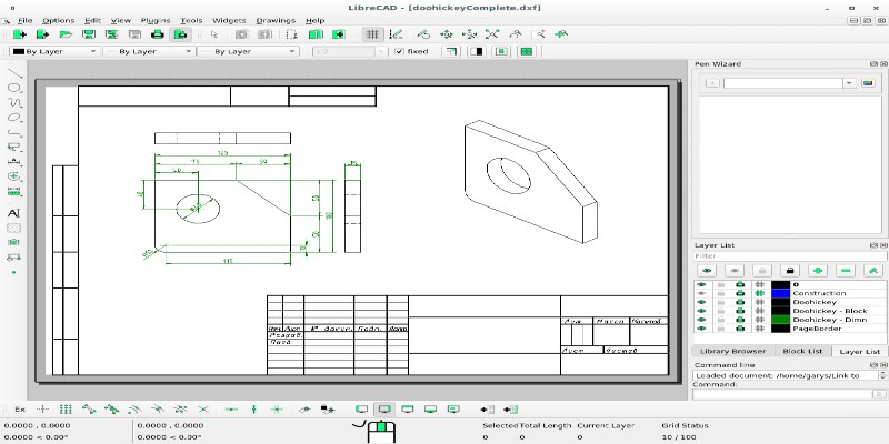 LibreCAD free 2D CAD software