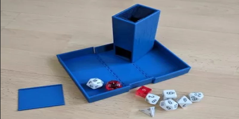 3D Printed Dice Tower Simple