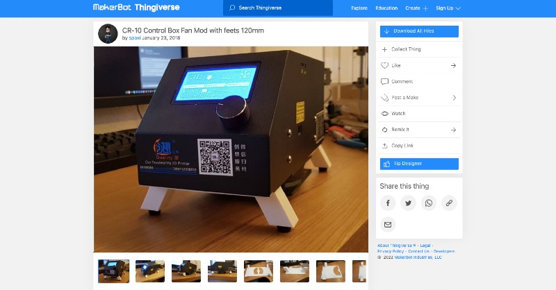 Spaxi's control box upgrade from Thingiverse