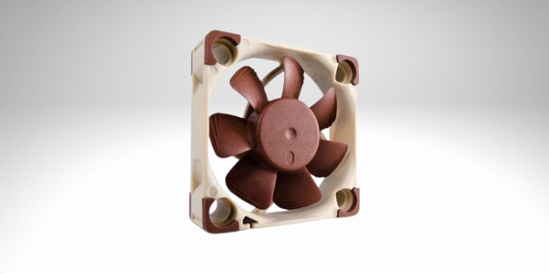 The Noctua NF-A4x10 part cooling fan for Ender 3