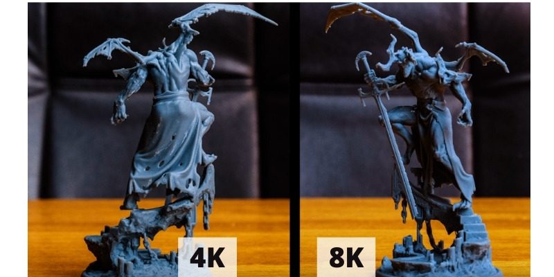 4K vs 8K resin 3D printer quality differences