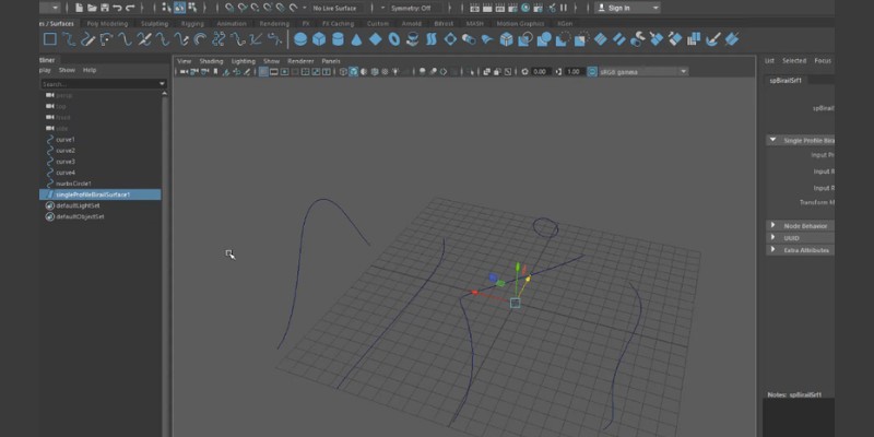 NURBS modeling in Maya