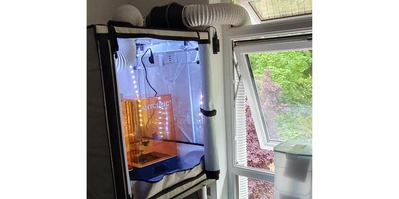 diy fume hood for anycubic resin 3d printer