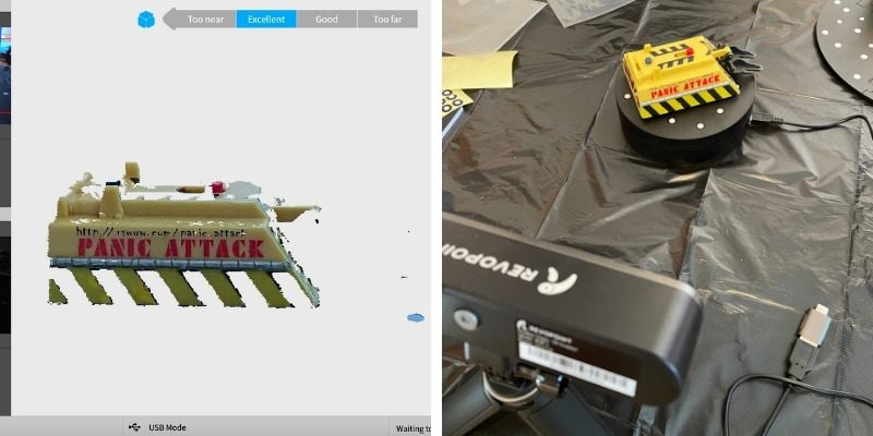 Unable to scan black color parts with the 3D scanner