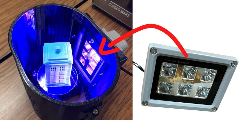 diy resin curing station using 405nm UV light