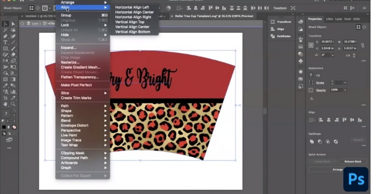 Designing for sublimation printing in Adobe Photoshop