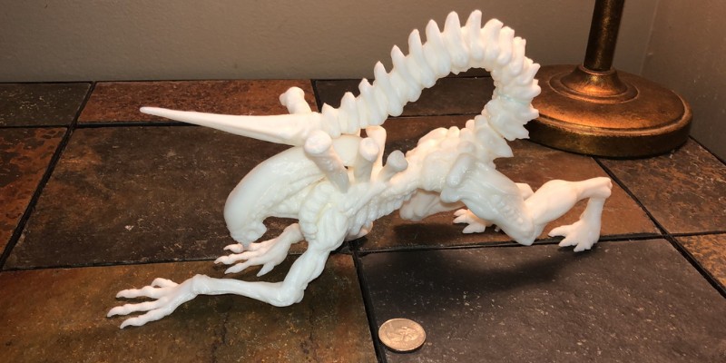 Alien model from Thingiverse printed at 0.15mm layer height