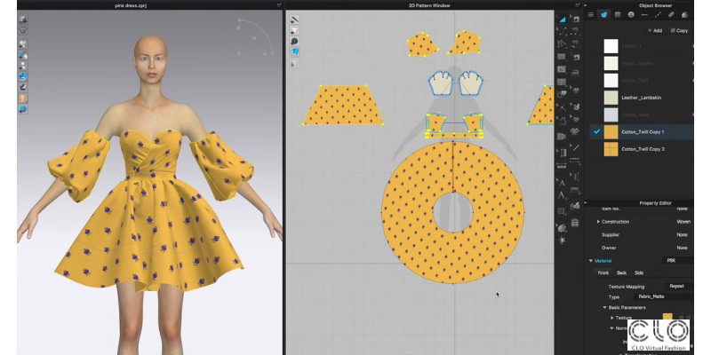 Making a dress in CLO3D app