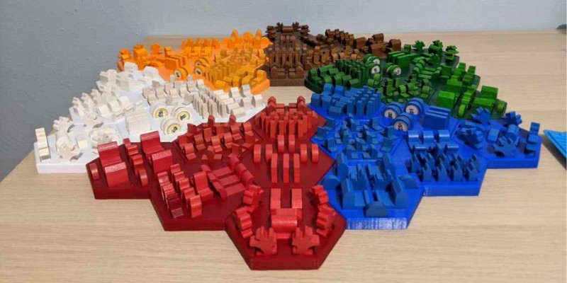 Catan-game pieces holders