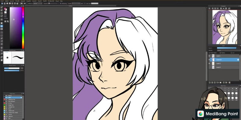 MediBang Paint--Drawing a character from scratch and coloring it