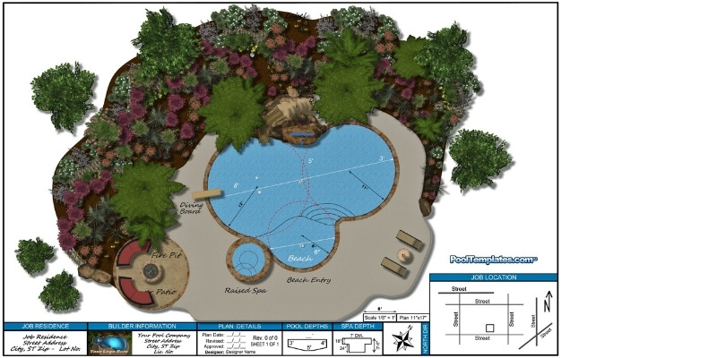 PoolTemplates pool design in 3D view