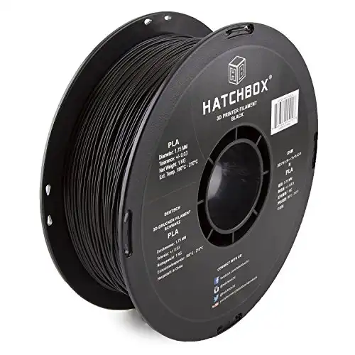 HATCHBOX PLA | Black 3D Printer Filament