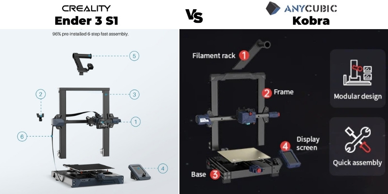 Assembly-Creality Ender 3 S1 vs Anycubic Kobra