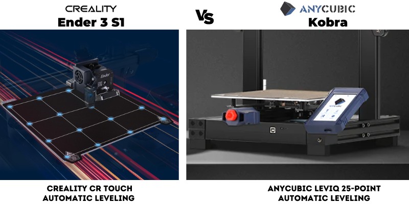 Auto Bed Leveling feature on the Ender 3 S1 vs Anycubic Kobra