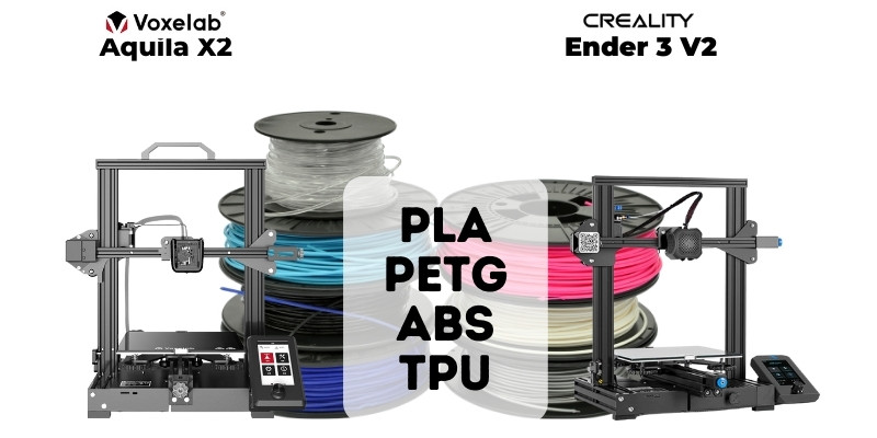 Filament compatibility of Voxelab Aquila X2 and Ender 3 V2