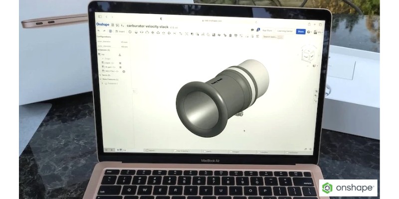 Onshape installed on a Macbook Air