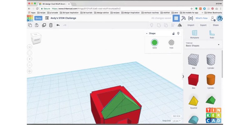 TinkerCAD the easiest CAD Mac software for beginners