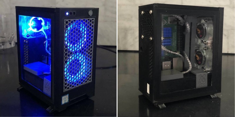 Gaming Rig Style Case - this case, uploaded to Cults 3D was designed to look like a gaming rig.