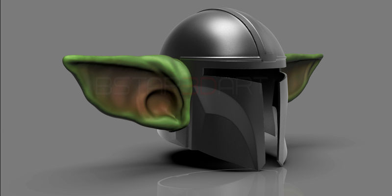 Baby Yoda Mandalorian Helmet