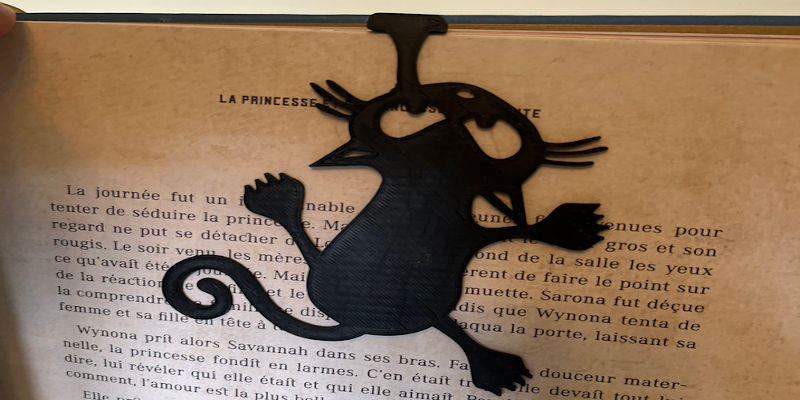 3D Printed Cat Bookmark