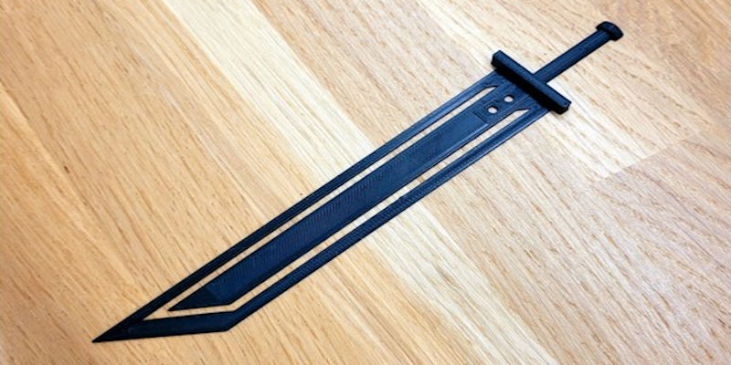 Buster Sword 3D Printed Bookmark