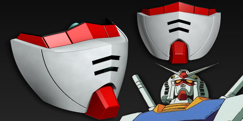 3D Printed Gundam Mask