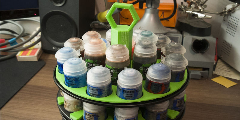 Empty Spool Paint Organizer