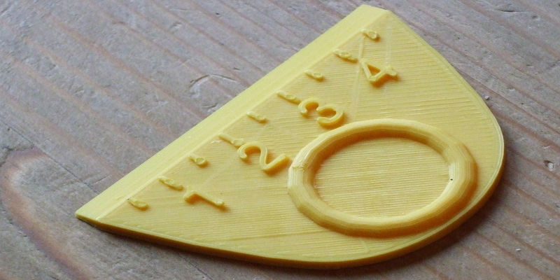 Tiny 3D Printed Ruler 'Rule of Thumb'