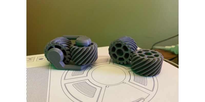 3D printed gear fidgets using Sunlu recycled PLA filament