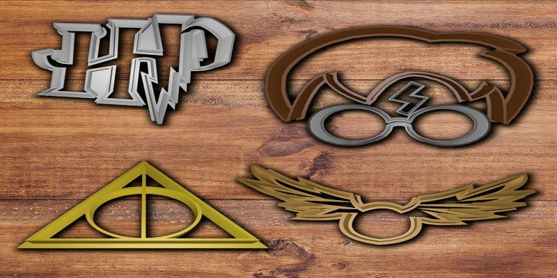 3D Printed Harry potter Cookie Cutters