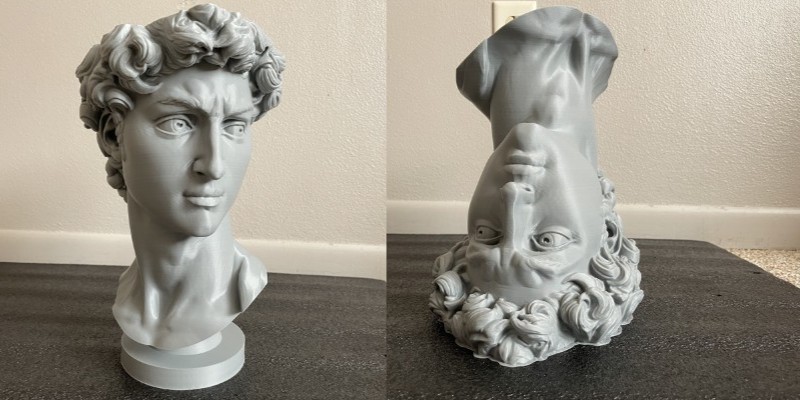 Large statue printed with the Neptune 4 Max.